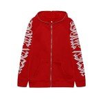 Y2K Unisex Zip Up Hoodie with Graphic Design