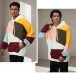 Trendy Unisex Oversized Colorblock Techwear Hoodie
