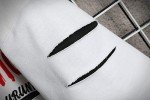 Trendy Men's Hip Hop Patchwork Hoodie - White