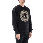 Versace Jeans Couture Black Gold Logo Sweater - X-Small