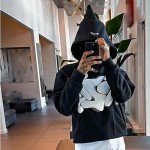 Y2K Letter Print Zip-Up Hoodie for Everyone