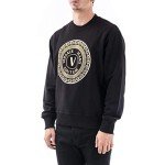 Versace Jeans Couture Black Gold Logo Sweater - X-Small
