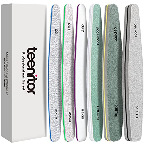 Teenitor Gel Nail File Set - Professional Manicure File