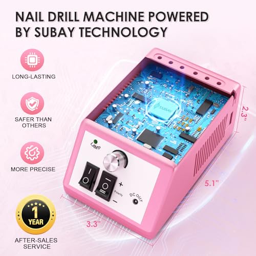 Subay Electric Nail Drill Kit - Pink