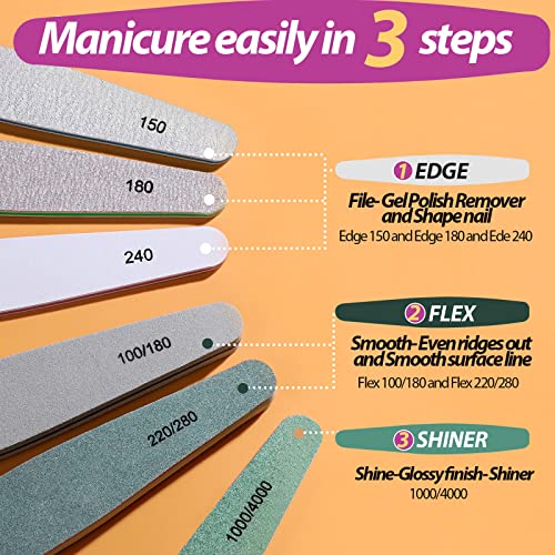 Teenitor Gel Nail File Set - Professional Manicure File