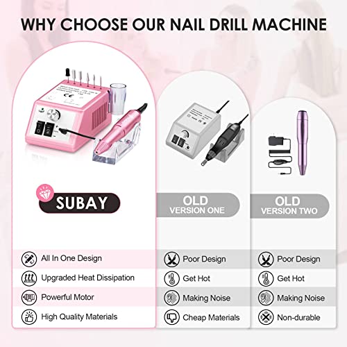 Subay Electric Nail Drill Kit - Pink