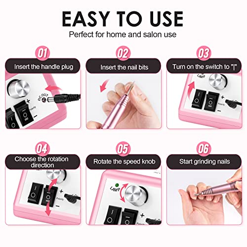 Subay Electric Nail Drill Kit - Pink
