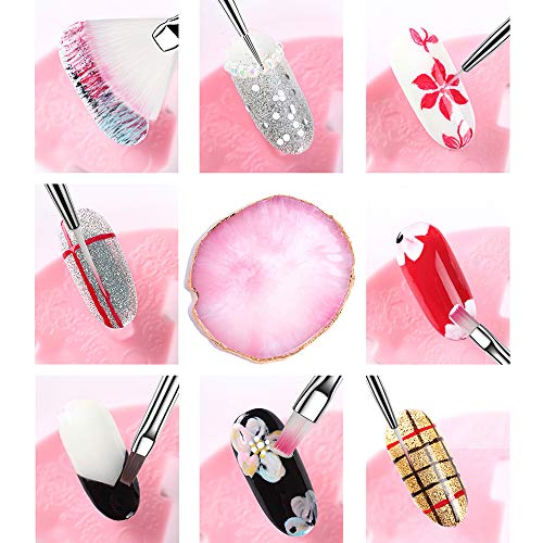 21-Piece Nail Art Tool Set with Pink Display Board