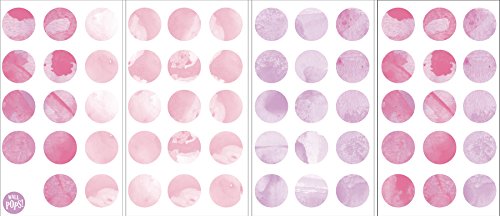 Watercolor Dots Wall Art Kit - Pink