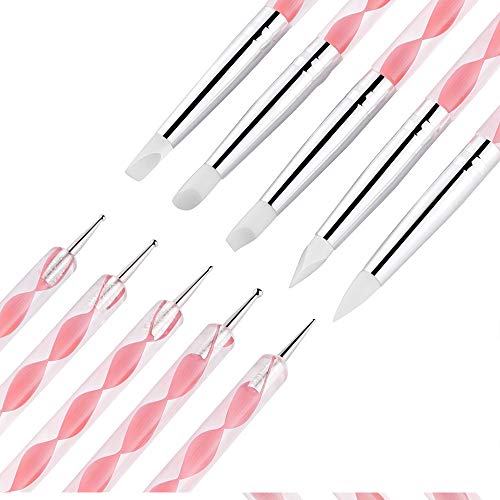 21-Piece Nail Art Tool Set with Pink Display Board