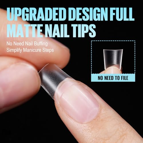 Soft Gel Nail Tips: TOMICCA Short Coffin (8 sizes)