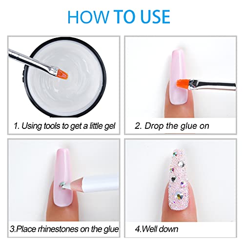 2400pcs Nail Art Rhinestones + Organizer + Tools