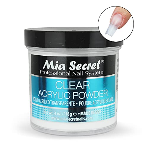 Mia Secret Clear Acrylic Powder - 4oz