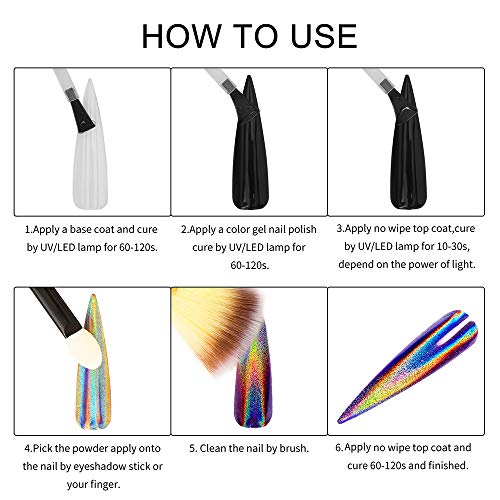 Artdone Chrome Nail Powder - Metallic Mirror Effect