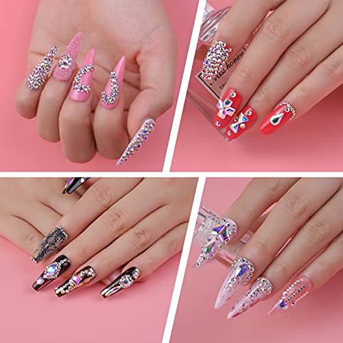 2400pcs Nail Art Rhinestones + Organizer + Tools