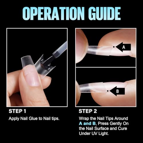 Soft Gel Nail Tips: TOMICCA Short Coffin (8 sizes)