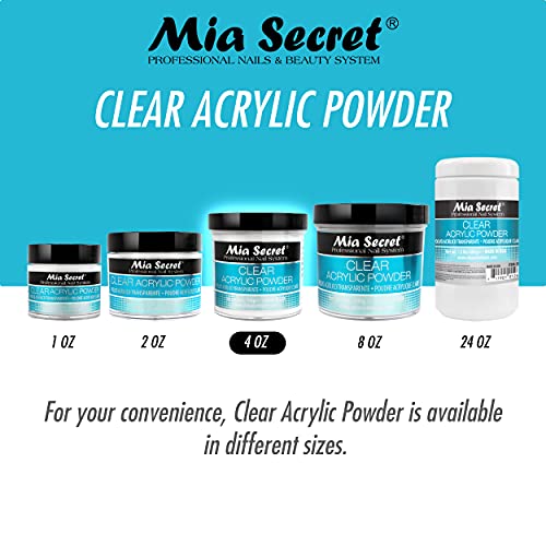Mia Secret Clear Acrylic Powder - 4oz