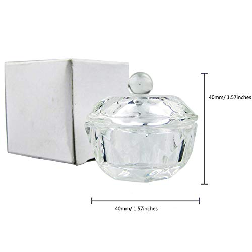 Clear Acrylic Liquid Powder Dappen Dish Bowl for Nail Art