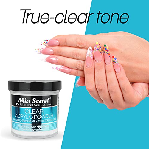 Mia Secret Clear Acrylic Powder - 4oz