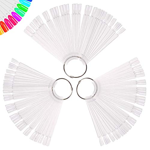 150pc Clear Nail Swatch Sticks: Artful Color Display