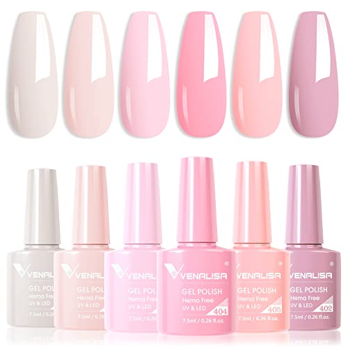 VENALISA Pink Gel Polish Set - 6 Colors