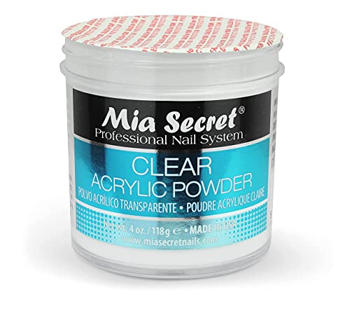 Mia Secret Clear Acrylic Powder - 4oz