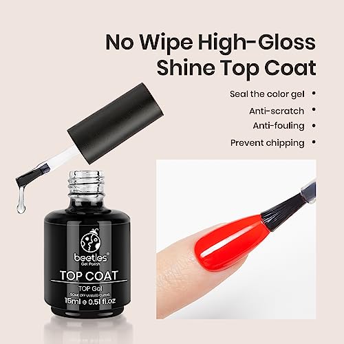 Beetles 2 Pcs Gel Top/Base Coat Set - Shine & Long Lasting