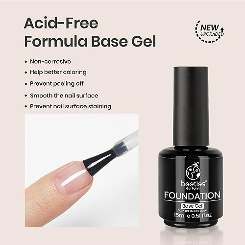 Beetles 2 Pcs Gel Top/Base Coat Set - Shine & Long Lasting