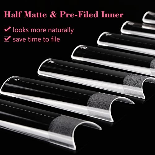 XL Clear Square Nail Tips for Acrylic Nails