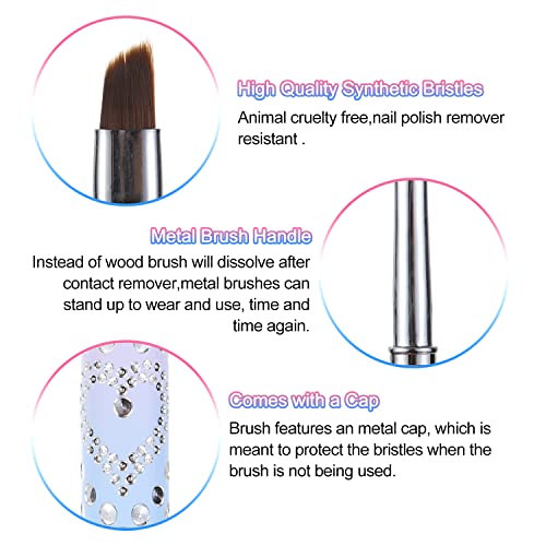 INENK Acetone Resistant Nail Cleaning Brushes (2 Pcs)