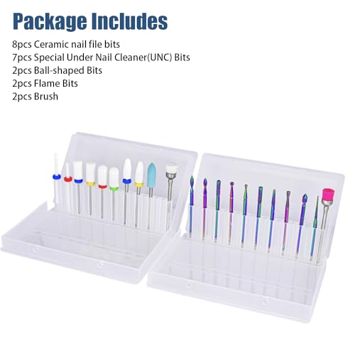 21-piece Nail Drill Bits Set-Nail File and Bit Kit