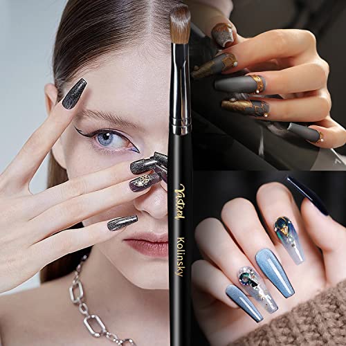 Kolinsky Acrylic Nail Brush Size 8 - Black Wood Handle