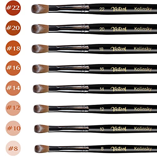 Kolinsky Acrylic Nail Brush Size 8 - Black Wood Handle