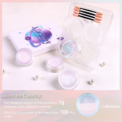 Metallic Mirror Effect Nail Powder - Violet Green Emerald