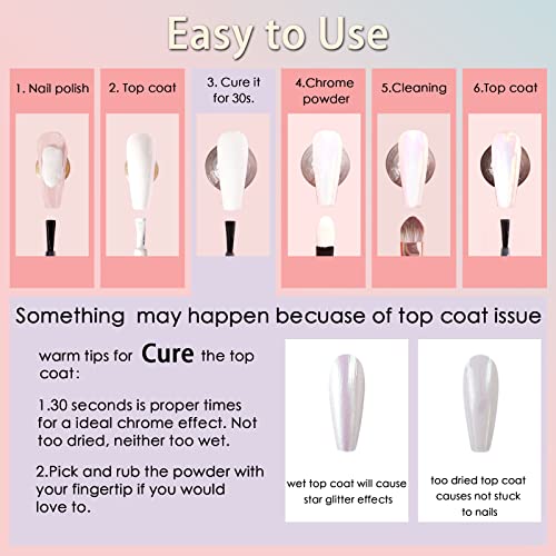 Metallic Mirror Effect Nail Powder - Violet Green Emerald