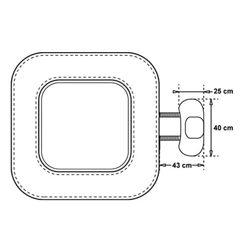 4-Person Square Inflatable Spa - PVC Coated