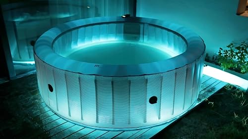 6-Person Outdoor Bubble Spa with UVC Sanitization, Quick Heating