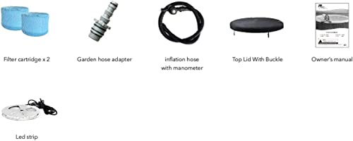 6-Person Outdoor Bubble Spa with UVC Sanitization, Quick Heating