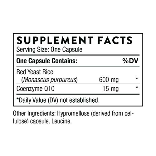 Red Yeast Rice + CoQ10 - Healthy Cholesterol, Cardio Support (8 words)