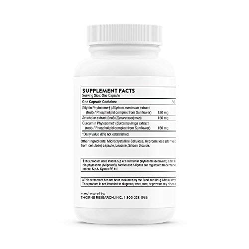 Liver Support - Silymarin, Artichoke, Turmeric Extracts - 60 Capsules