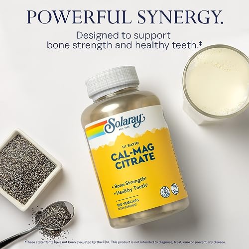 Solaray Calcium Magnesium 1:1 Ratio, Bone & Muscle Support