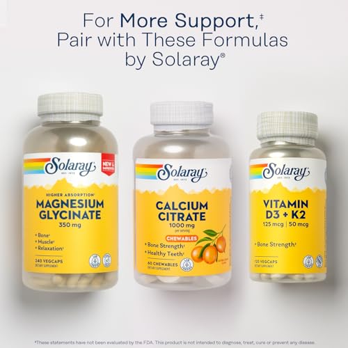 Solaray Calcium Citrate 1000 mg Chewables for Bone Support