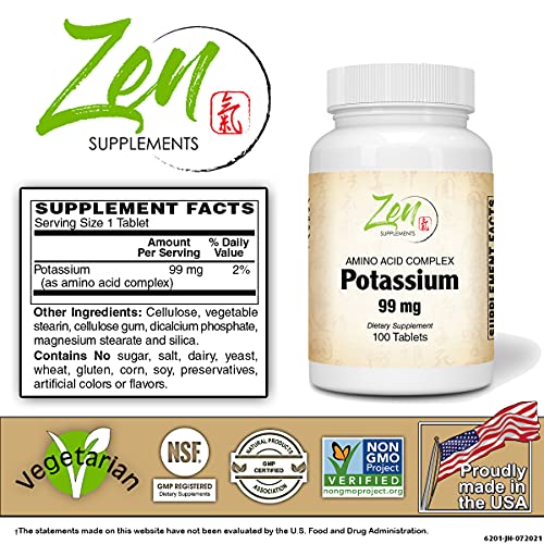 Potassium 99 mg - Electrolyte Balance Support