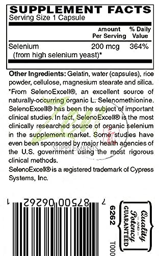 Selenium 200 Mcg - Boosts Immune, Thyroid, Prostate & Heart