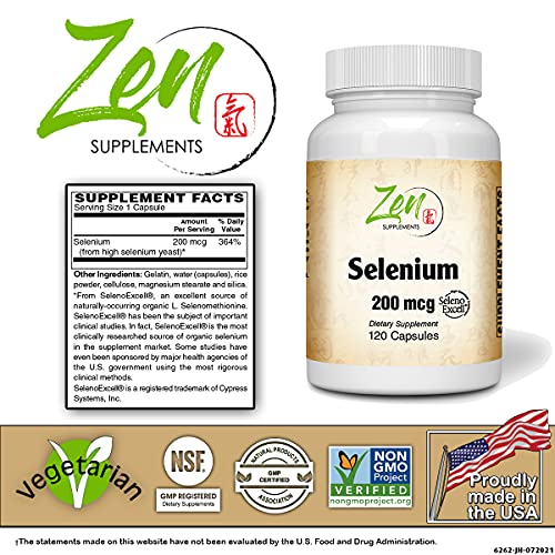 Selenium 200 Mcg - Boosts Immune, Thyroid, Prostate & Heart