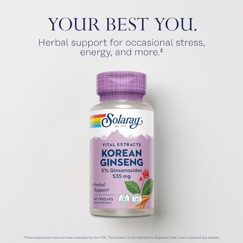 SOLARAY Korean Ginseng Root Extract - Energy & Stress Support