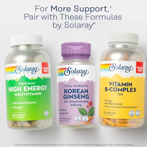 SOLARAY Korean Ginseng Root Extract - Energy & Stress Support