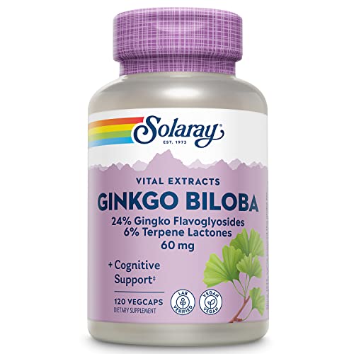 SOLARAY Ginkgo Biloba Leaf Extract Capsules | 120 Count