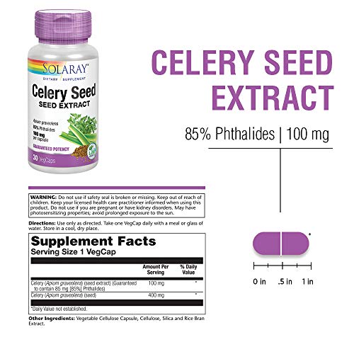 SOLARAY Celery Seed Extract Caps | Joint Health Support