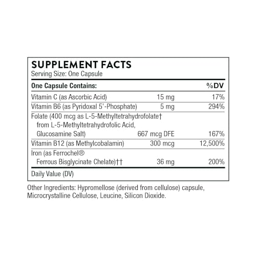 Thorne Ferrasorb - Complete Blood-Building Formula - 60 Capsules